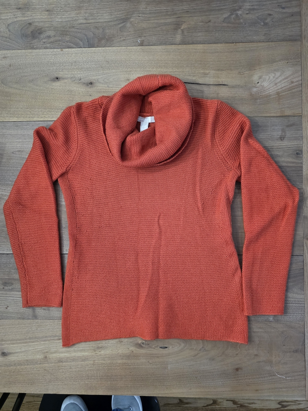 Banana Republic Burnt Orange Cowl Neck Textured Knit Sweater Large